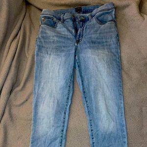 Blue jcrew high rise skinny jeans